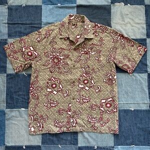 vtg 90s billabong hawaiian tropical button up shirt size S